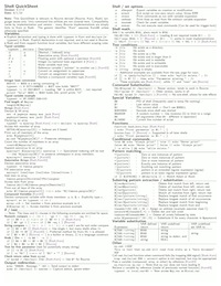 Shell Language QuickSheet